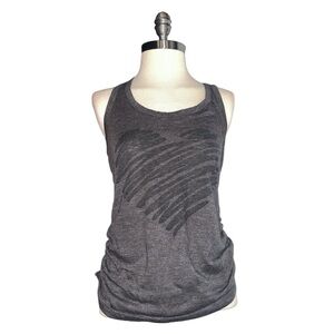 Miss Royalt gray tank top  with heart❤️ love wording size small sleeveless shirt